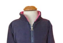 Load image into Gallery viewer, Pony Love Zip Neck Fleece Children Pullover Navy Embroidered Assorted Sizes