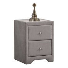 Load image into Gallery viewer, Cavan Bedside Cabinet 2-Drawer Silver Bedroom Storage Table