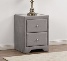 Load image into Gallery viewer, Cavan Bedside Cabinet 2-Drawer Silver Bedroom Storage Table
