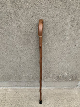 Load image into Gallery viewer, Traditional Chestnut Walking Stick Rubber Ferrule Strong Crook Handle