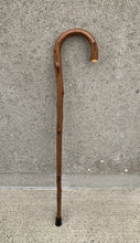 Load image into Gallery viewer, Traditional Chestnut Walking Stick Rubber Ferrule Strong Crook Handle