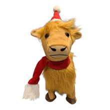 Load image into Gallery viewer, Highland Cow Singing Dancing Christmas Stuffed Animal Funny Jingle Bells Gift