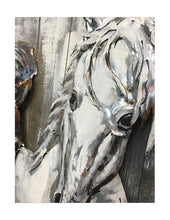Load image into Gallery viewer, Exquisite 3D Metal Wall Art - Trio of Galloping Horses - Wood