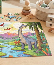 Load image into Gallery viewer, Jurassic Journey Jigsaw Puzzle Art 100 Pieces Animals Children Kids Christmas