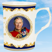 Load image into Gallery viewer, King Charles III Mug His Majesty Coronation May 6th 2023 Fine China Can Shape