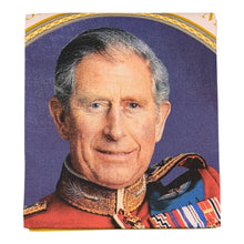 Load image into Gallery viewer, King Charles III Tea Towel Rectangular 100% Cotton His Majesty Coronation May 6th 2023