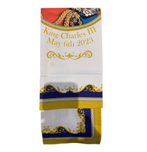 Load image into Gallery viewer, King Charles III Tea Towel Rectangular 100% Cotton His Majesty Coronation May 6th 2023