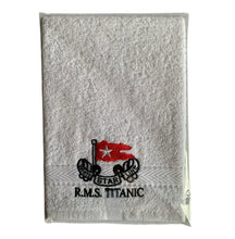 Load image into Gallery viewer, Cabin Towel Embroidered RMS Titanic 100% Cotton White Star Line