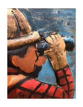 Load image into Gallery viewer, 3D Metal Picture Wall Art One Man and His Dog Sea Scene 80 x 80cm Gift