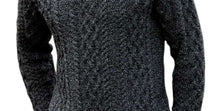 Load image into Gallery viewer, Men’s Sweater Shawl Collar Charcoal Bunratty 100% Merino Irish Wool