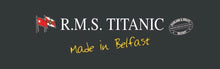 Load image into Gallery viewer, RMS Titanic 1912 Tea Towel Made in Belfast Linen Union 70% Cotton 30% Linen