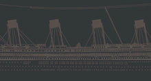 Load image into Gallery viewer, RMS Titanic 1912 Tea Towel Made in Belfast Linen Union 70% Cotton 30% Linen