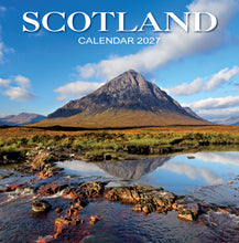 Load image into Gallery viewer, Scotland 2027 Calendar Wall Planner Organiser Edinburgh Castle Kelpies