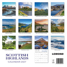 Load image into Gallery viewer, Scottish Highlands 2027 Calendar Wall Planner Organiser Inverness Castle