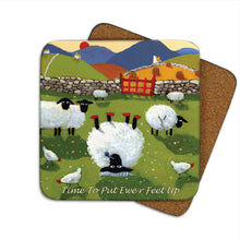 Load image into Gallery viewer, Time To Put Ewe'r Feet Up Coaster Mug Scatter Tray Tea Towel Thomas Joseph