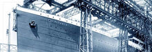 Load image into Gallery viewer, Titanic Gantry Tea Towel 70% Cotton 30% Linen Belfast Shipyard White Star Line