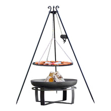 Load image into Gallery viewer, Viking Fire Bowl Tripod Outdoor Grill Set Cook King Handmade in EU