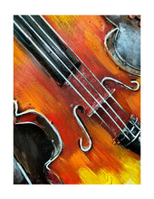 Load image into Gallery viewer, Melodic Elegance Violin and Roses 3D Wall Art Metal and Wood
