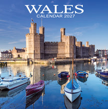 Load image into Gallery viewer, Wales 2027 Calendar Wall Planner Organiser Puffin Skomer Island Castell Conwy
