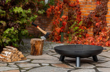 Load image into Gallery viewer, Bali Garden Fire Bowl and Round Grate Natural Steel Cook King Handmade in EU
