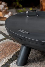 Load image into Gallery viewer, Bali Fire Bowl and Lid Natural Steel Cook King Handmade in EU
