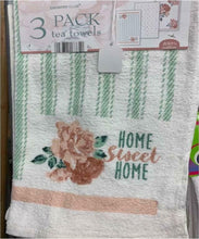 Load image into Gallery viewer, Kitchen Tea Towels 100% Cotton 3 in a Pack