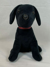 Load image into Gallery viewer, Furry Dog Soft Doorstop Black Fabric Novelty Animal Door Stopper