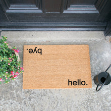 Load image into Gallery viewer, Natural Coir Doormat Hello and Bye