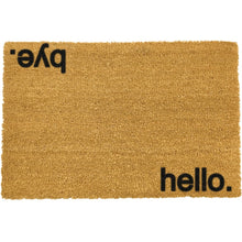 Load image into Gallery viewer, Natural Coir Doormat Hello and Bye