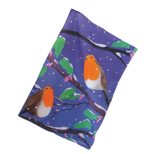 Load image into Gallery viewer, Snowy Robins Cotton Tea Towel