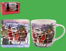 Load image into Gallery viewer, Santa Claus Mug and Coaster Set