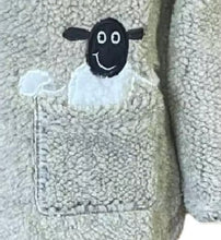 Load image into Gallery viewer, Dangly Sheep Zip Neck Pebble Fleece Stone Embroidered Children Assorted Sizes
