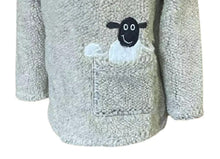 Load image into Gallery viewer, Dangly Sheep Zip Neck Pebble Fleece Stone Embroidered Children Assorted Sizes
