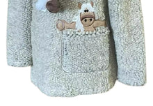 Load image into Gallery viewer, Dangly Horse Zip Neck Pebble Fleece Stone Embroidered Children Assorted Sizes
