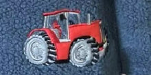 Load image into Gallery viewer, Dangly Red Tractor Zip Neck Pebble Fleece Embroidered Children Denim Assorted Sizes
