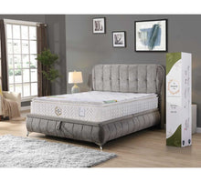 Load image into Gallery viewer, 3ft Mattress Single Pocket Sprung Pillow Top AGI Serenity Aloe Vera Boxed
