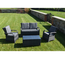 Load image into Gallery viewer, Athens Garden Sofa Set 2 Seat Sofa Coffee Table plus 2 Chairs Rattan
