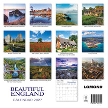 Load image into Gallery viewer, Beautiful England Calendar 2027 Wall Planner Organiser St Ives Cornwall Keswick
