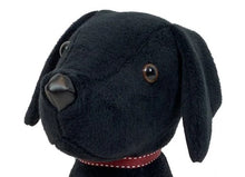 Load image into Gallery viewer, Black Dog Soft Furry Doorstop Fabric Home Office Door Stopper
