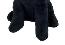 Load image into Gallery viewer, Black Dog Soft Furry Doorstop Fabric Home Office Door Stopper
