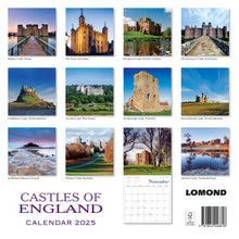 Load image into Gallery viewer, Castles of England Calendar 2025 Organiser Wall Planner Christmas Gift
