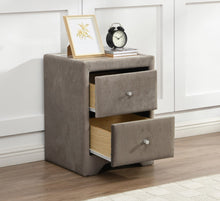 Load image into Gallery viewer, Cavan Bedside Cabinet 2-Drawer Mink Bedroom Storage Table
