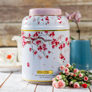 Cherry Blossoms Deluxe English Breakfast Tea Caddy 240 Teabags