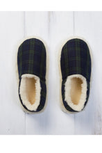 Load image into Gallery viewer, Men&#39;s Classic Slippers Flannel Green Tartan Blackwatch Lambswool Slip On Irish Gift
