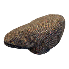 Load image into Gallery viewer, Flat Cap Vintage Donegal Brown Tweed Hanna Handmade Ireland 100% Wool Irish Gift
