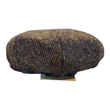 Load image into Gallery viewer, Flat Cap Vintage Donegal Brown Tweed Hanna Handmade Ireland 100% Wool Irish Gift

