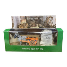 Load image into Gallery viewer, Irish Turf Peat Incense Burner Set Ceramic Donkey and Cart Boxed Novelty Gift
