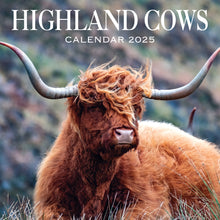 Load image into Gallery viewer, Highland Cows Calendar 2025 Wall Planner Organiser Scottish Cattle Christmas Gift
