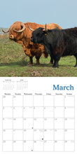 Load image into Gallery viewer, Highland Cows 2026 Calendar Wall Planner Organiser Scottish Cattle Christmas Gift
