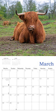 Load image into Gallery viewer, Highland Cows Calendar 2027 Wall Planner Organiser Scottish Cattle Animals
